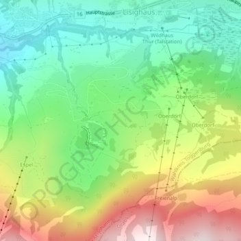 Carte topographique Hägis, altitude, relief