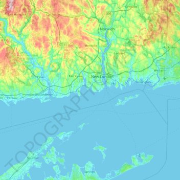 Carte topographique High Rock, altitude, relief