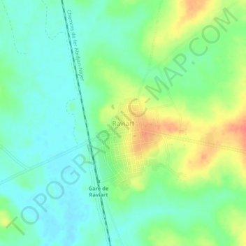 Carte topographique Raviart, altitude, relief