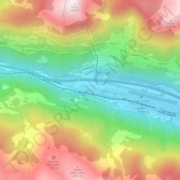 Carte topographique Piotta, altitude, relief