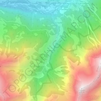 Carte topographique Archinard, altitude, relief
