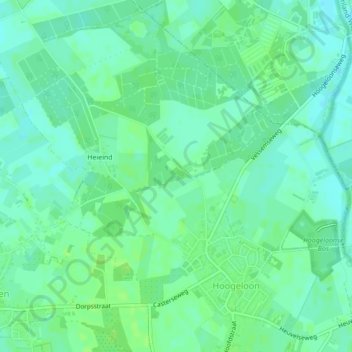 Carte topographique De zwarte berg, altitude, relief