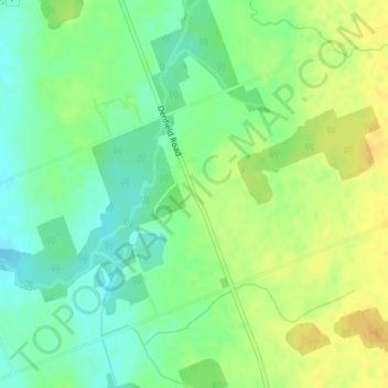 Carte topographique Denfield, altitude, relief