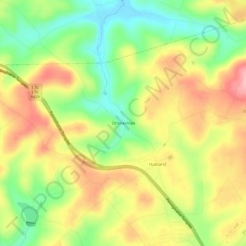 Carte topographique Zimmerman, altitude, relief