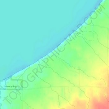 Carte topographique Santa Monica Beach, altitude, relief