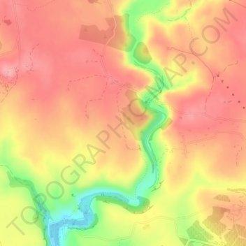 Carte topographique Tom de Biniarroi, altitude, relief