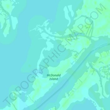 Carte topographique Long Point Bay, altitude, relief