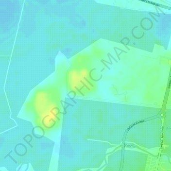 Carte topographique Indio desnudo (Bursera simaruba), altitude, relief