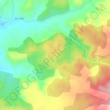 Carte topographique La Salveta, altitude, relief