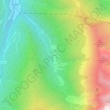 Carte topographique Gleyzin, altitude, relief