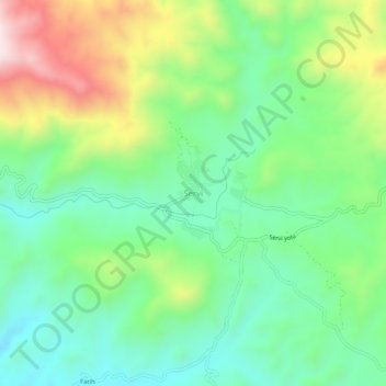 Carte topographique Servi, altitude, relief