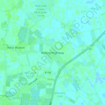 Carte topographique Walton Highway, altitude, relief
