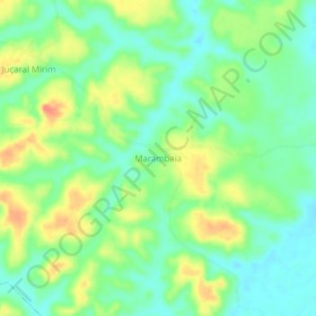 Carte topographique Marambaia, altitude, relief