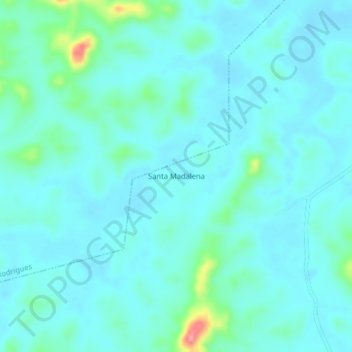 Carte topographique Santa Madalena, altitude, relief