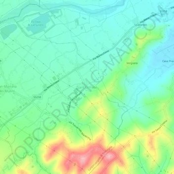 Carte topographique Sant'Ermete, altitude, relief