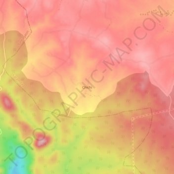 Carte topographique Chichi, altitude, relief