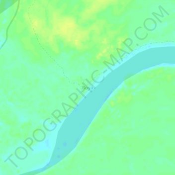 Carte topographique Roya, altitude, relief