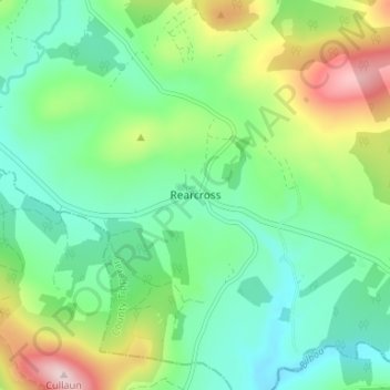 Carte topographique Rearcross, altitude, relief