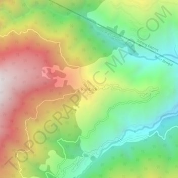 Carte topographique Rimbick, altitude, relief