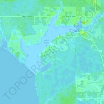 Carte topographique Cook, altitude, relief