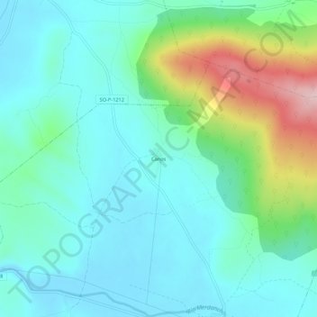 Carte topographique Canos, altitude, relief