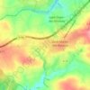 Carte topographique Les Blanches Landes, altitude, relief