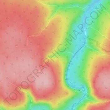 Carte topographique Laviolette Gulch, altitude, relief