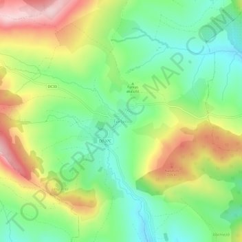 Carte topographique Forțeni, altitude, relief
