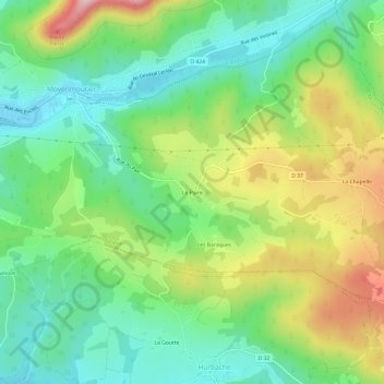 Carte topographique Le Paire, altitude, relief