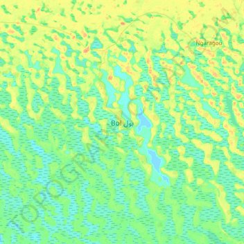 Carte topographique Bol, altitude, relief