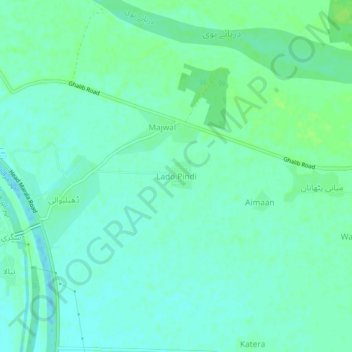 Carte topographique Lado Pindi, altitude, relief