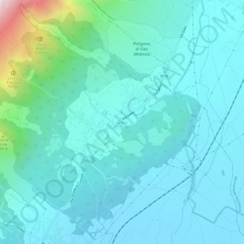 Carte topographique Giais, altitude, relief