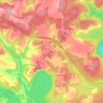 Carte topographique Lanse, altitude, relief