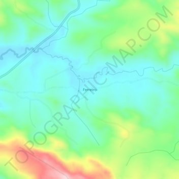 Carte topographique Ferreiro, altitude, relief