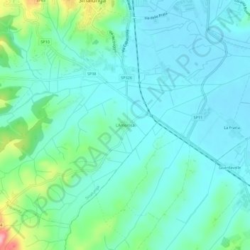Carte topographique L'Amorosa, altitude, relief