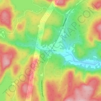 Carte topographique Baie-des-Rochers, altitude, relief