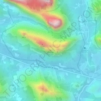 Carte topographique Pedra do Camelo, altitude, relief