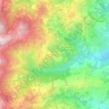 Carte topographique 11, altitude, relief