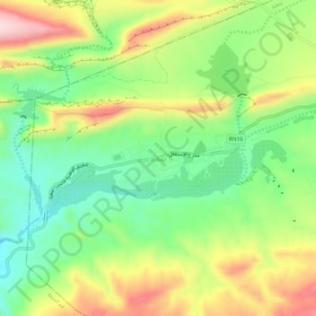 Carte topographique Tameghza, altitude, relief