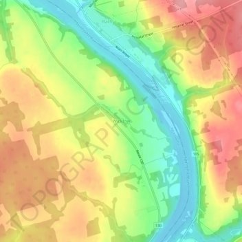 Carte topographique Wicklow, altitude, relief