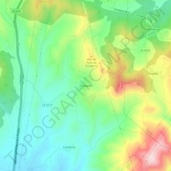 Carte topographique Finolledo, altitude, relief