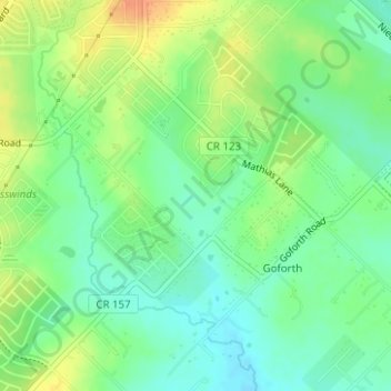 Carte topographique Barron Lake Dam, altitude, relief