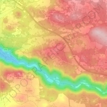 Carte topographique Jural, altitude, relief