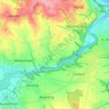 Carte topographique Sollasöd, altitude, relief