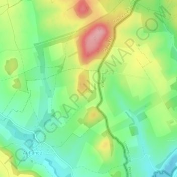 Carte topographique Hardemont, altitude, relief