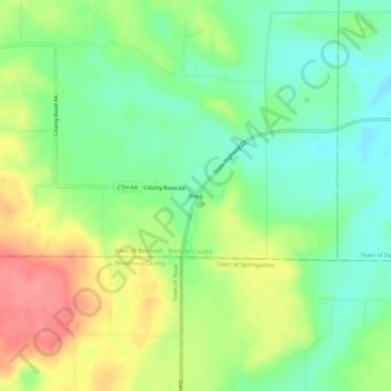 Carte topographique Dopp, altitude, relief