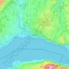 Carte topographique Lausanne, altitude, relief