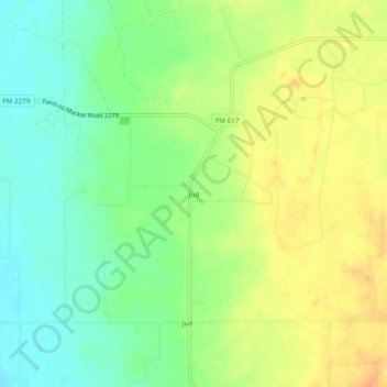 Carte topographique Jud, altitude, relief