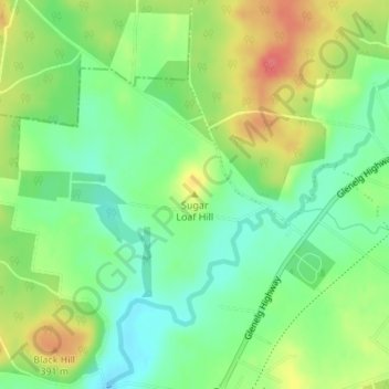 Carte topographique Sugar Loaf Hill, altitude, relief