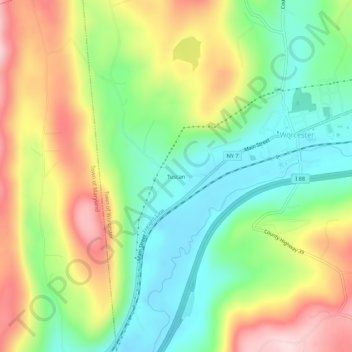 Carte topographique Tuscan, altitude, relief